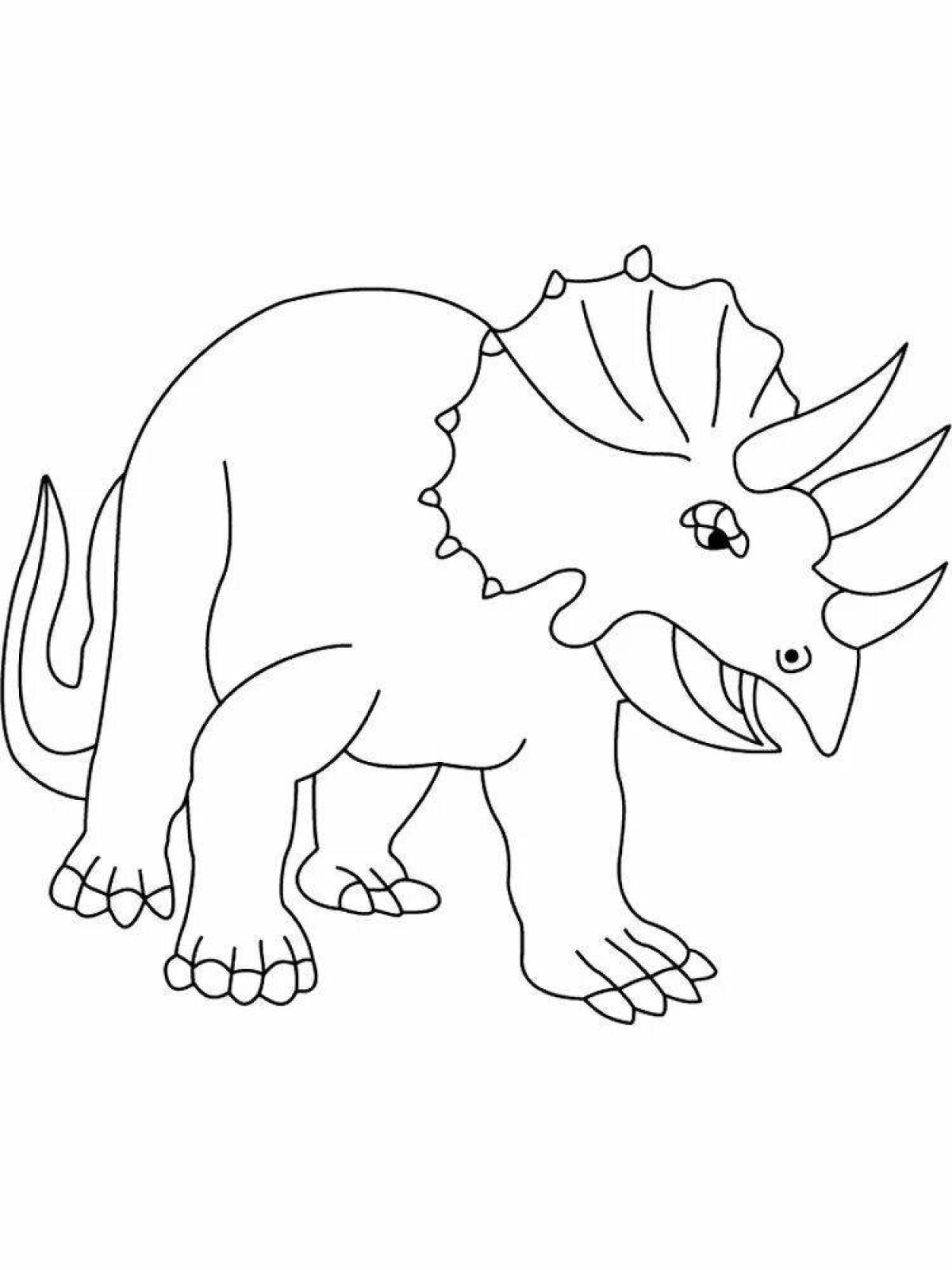 Incredible triceratops coloring book