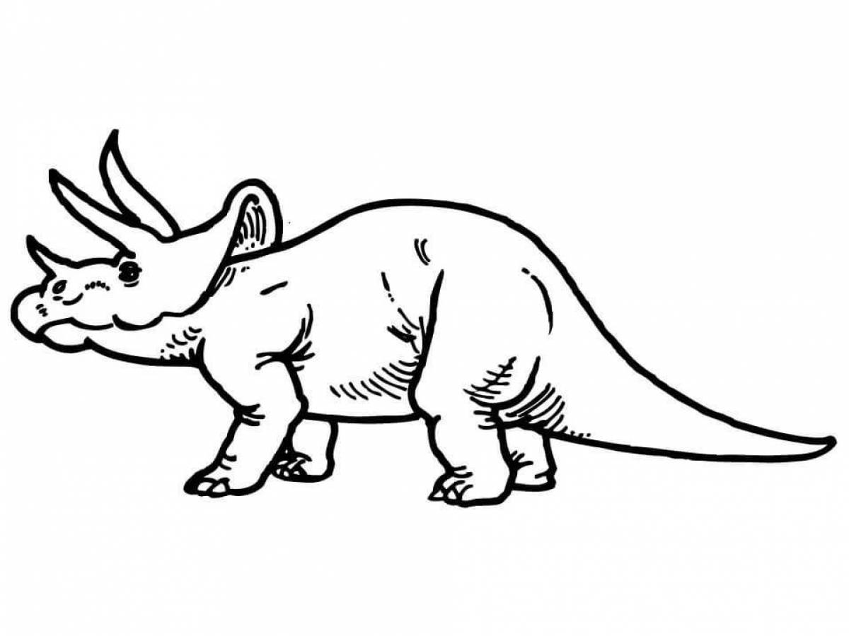 Coloring live triceratops