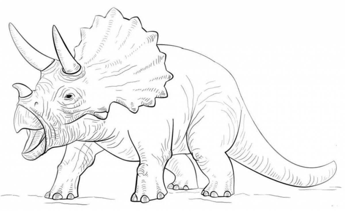 Dazzling Triceratops coloring page