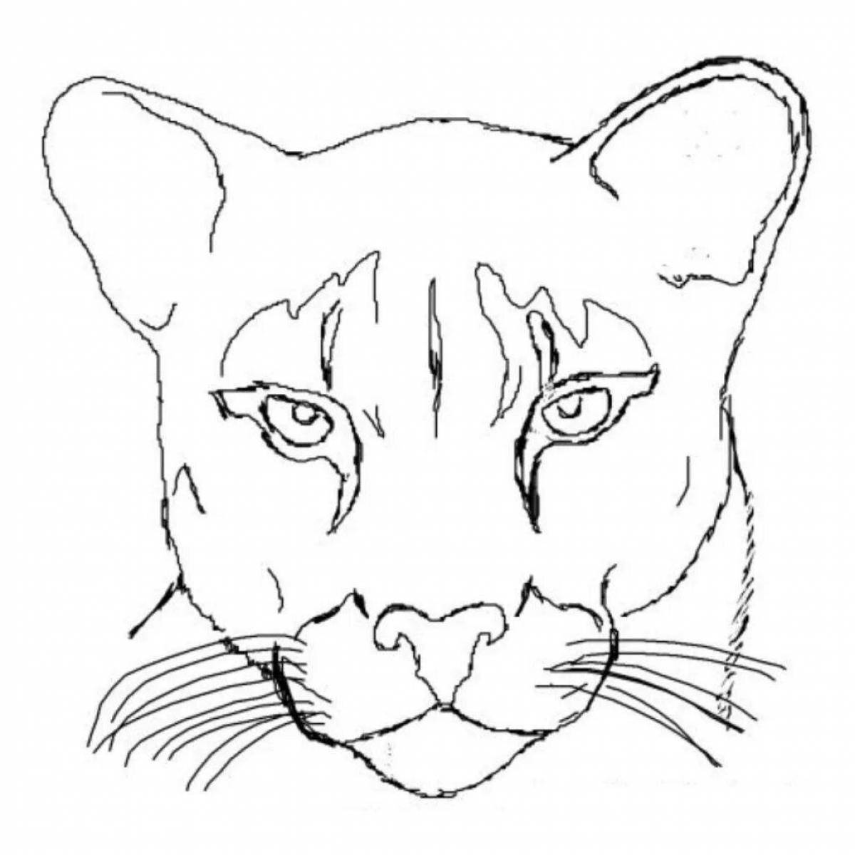 Dreaded black panther coloring page