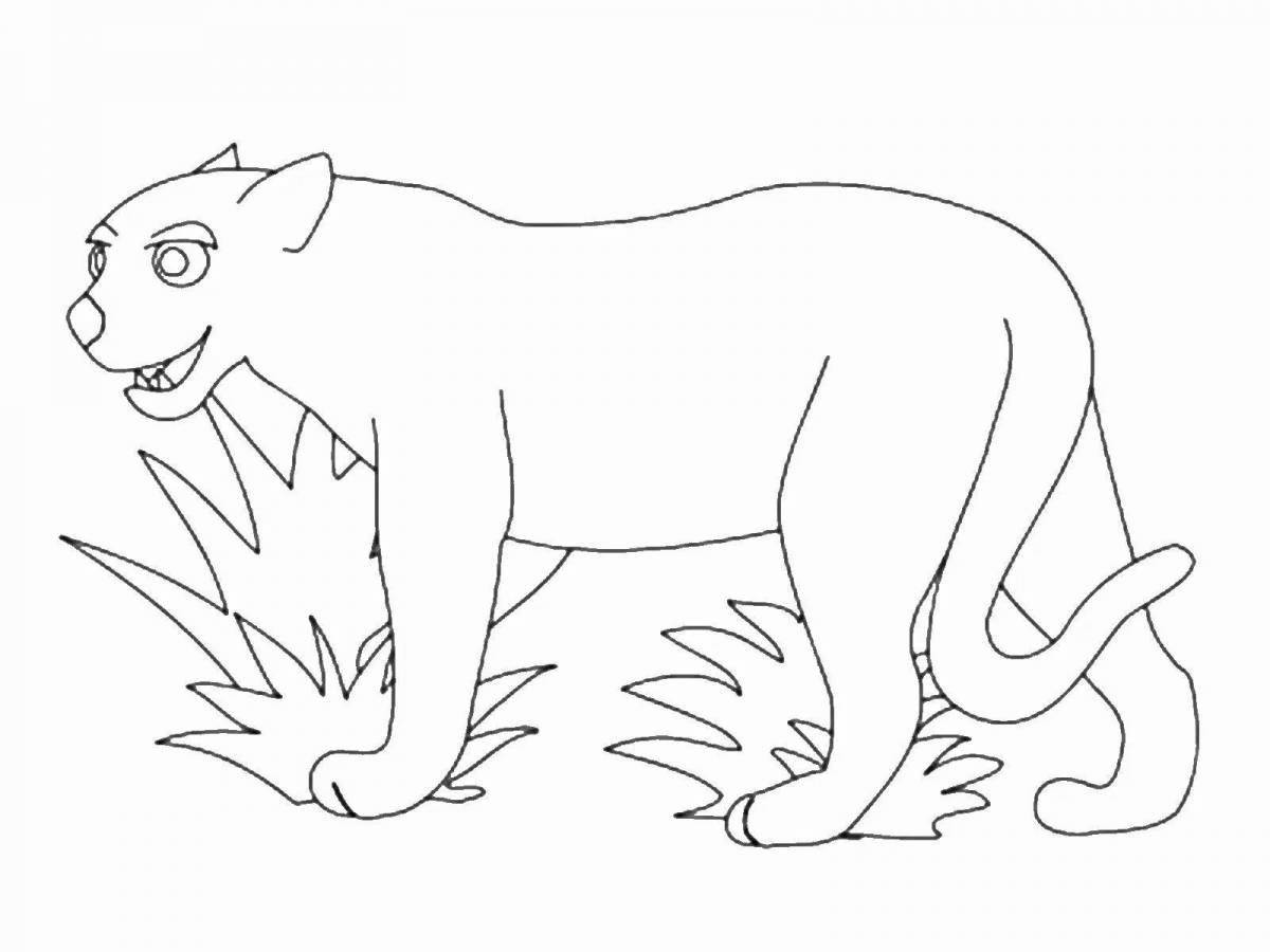 Courageous black panther coloring page