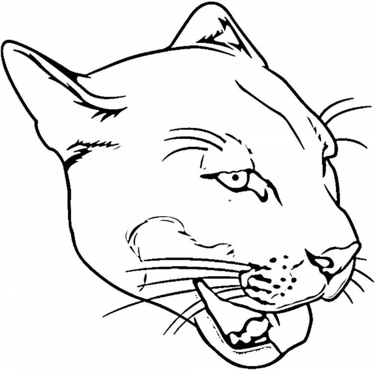 Courageous black panther coloring page