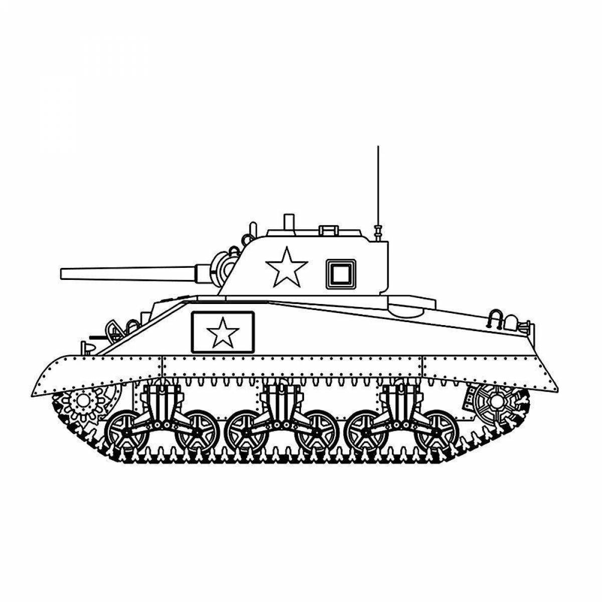 Раскраска манящий танк кв-4