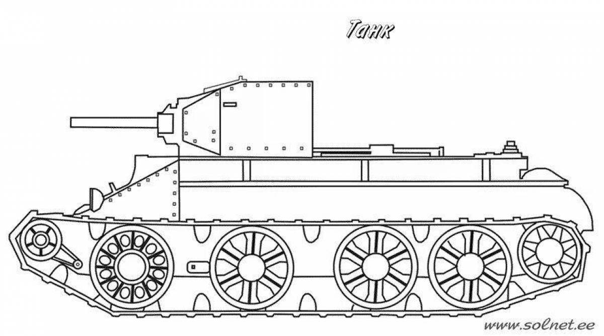 Раскраска славный танк кв-4