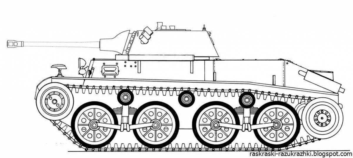 Раскраска изысканный танк кв-4