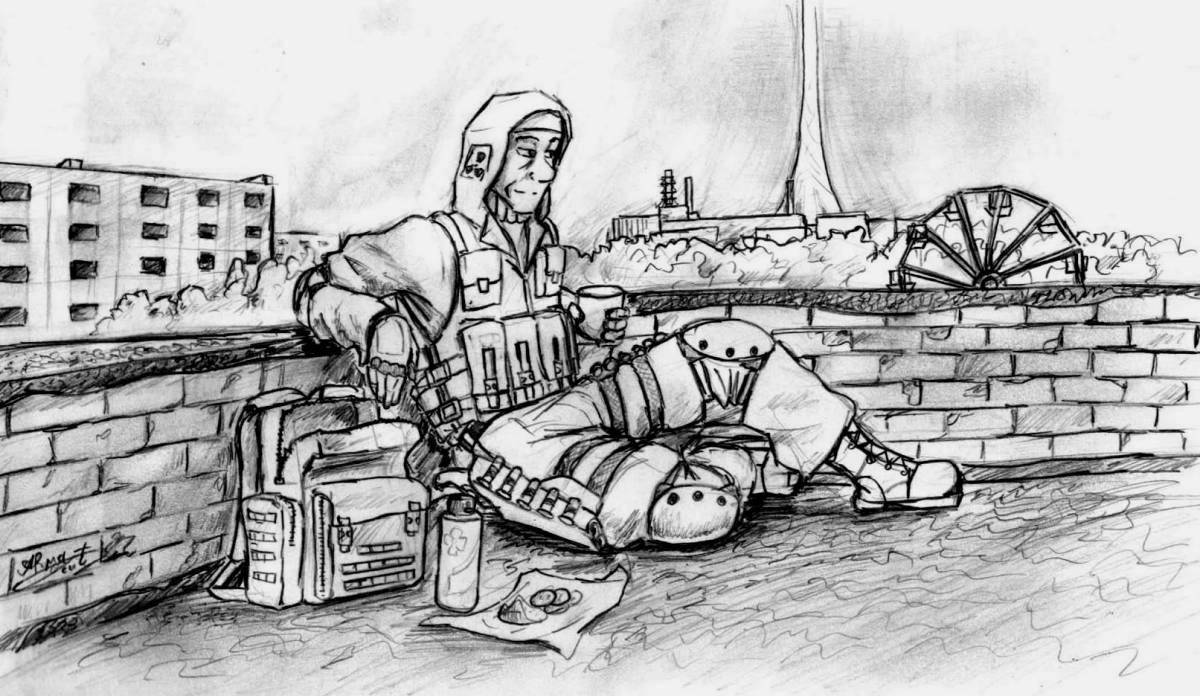 Chernobyl fun coloring book for kids