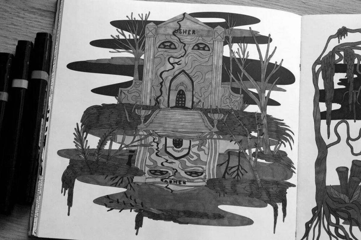 Coloring book edgar's magical world