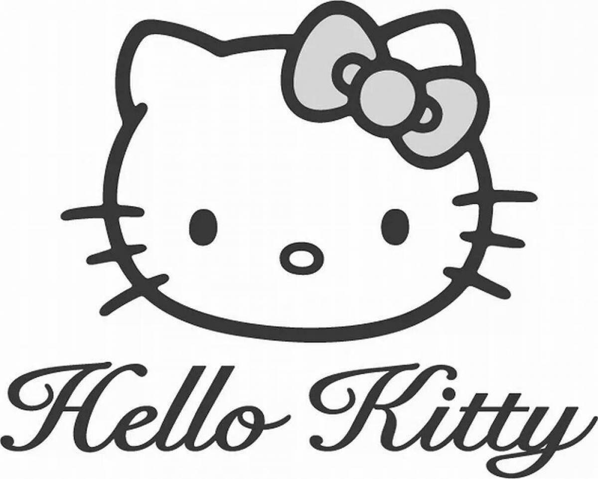 Сияющая hello kitty эстетическая раскраска