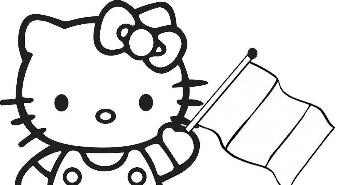 Hello kitty glitter aesthetic coloring book
