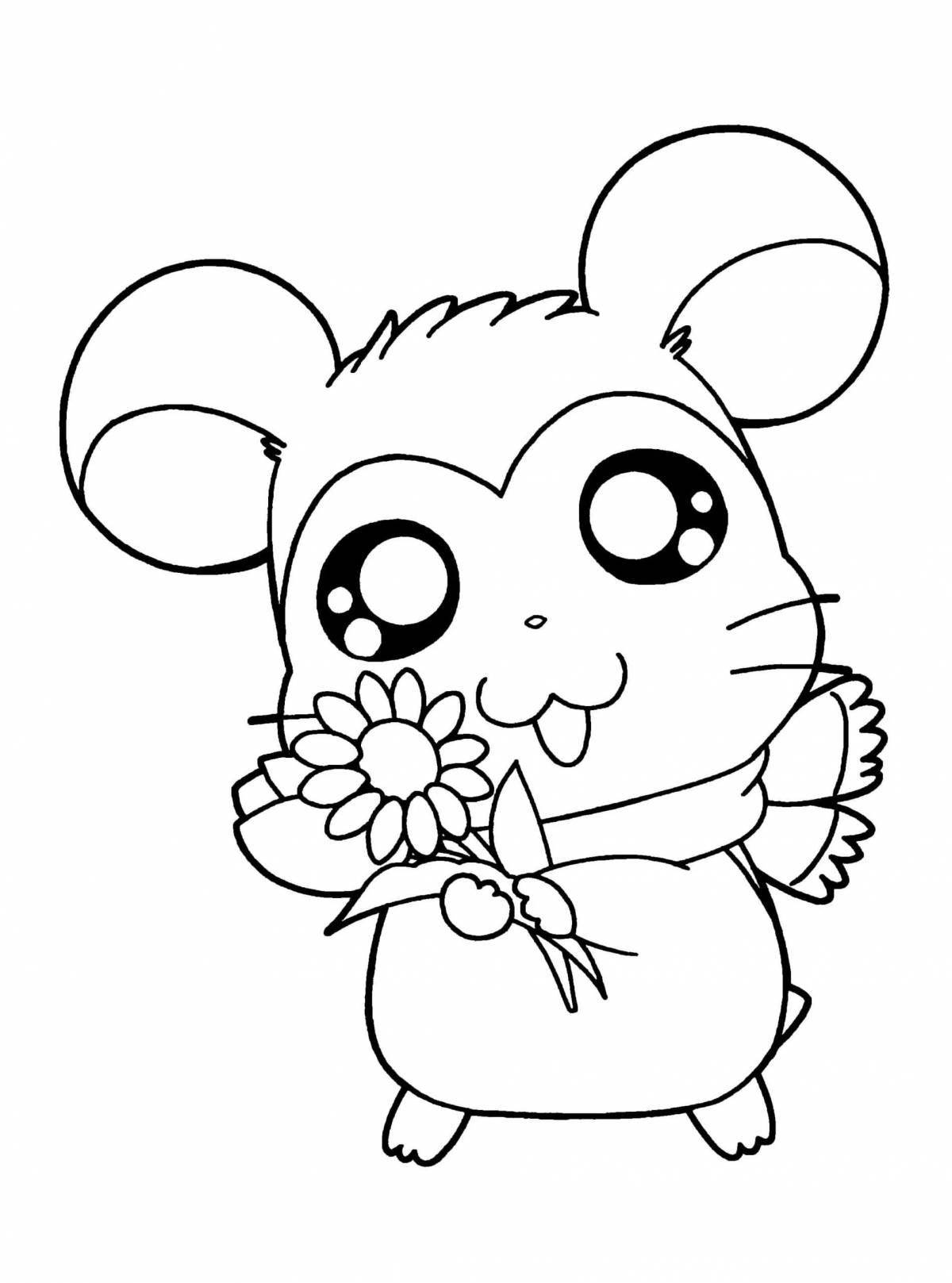 Luminous animal coloring pages for girls