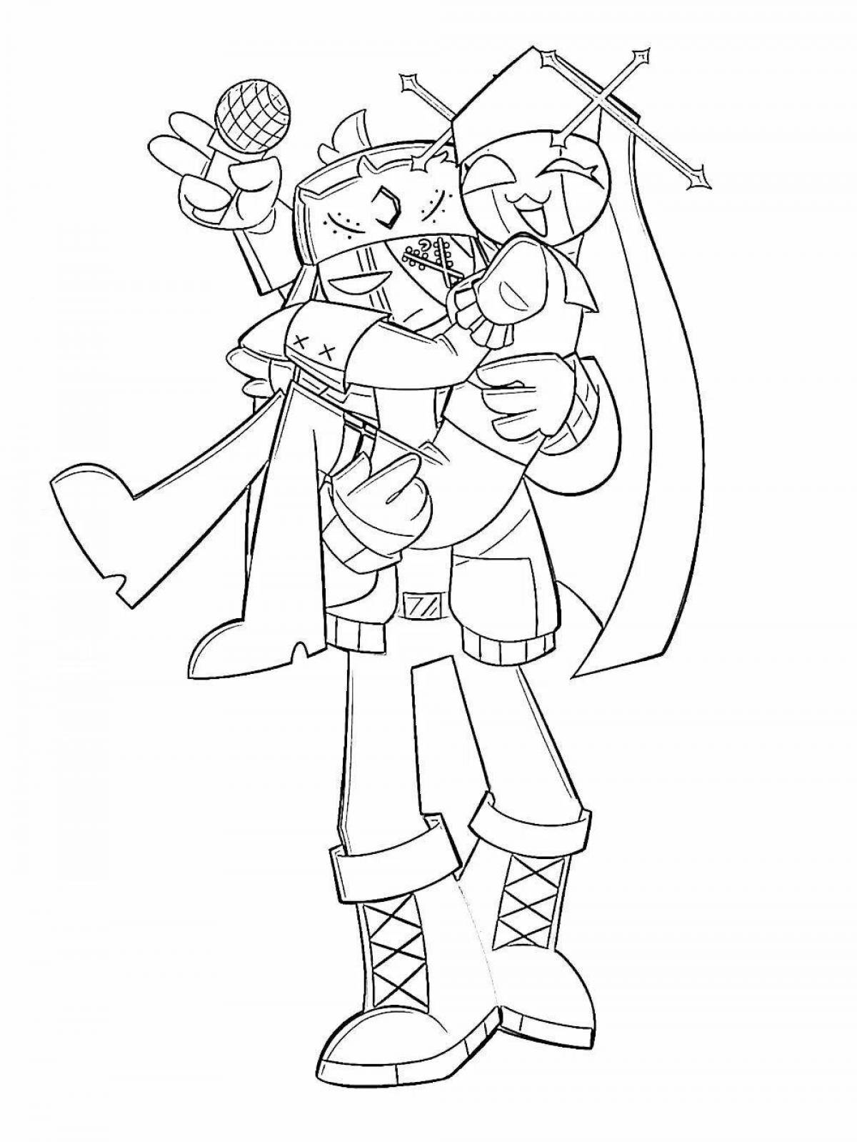 Funkin' coloring page bright friday night