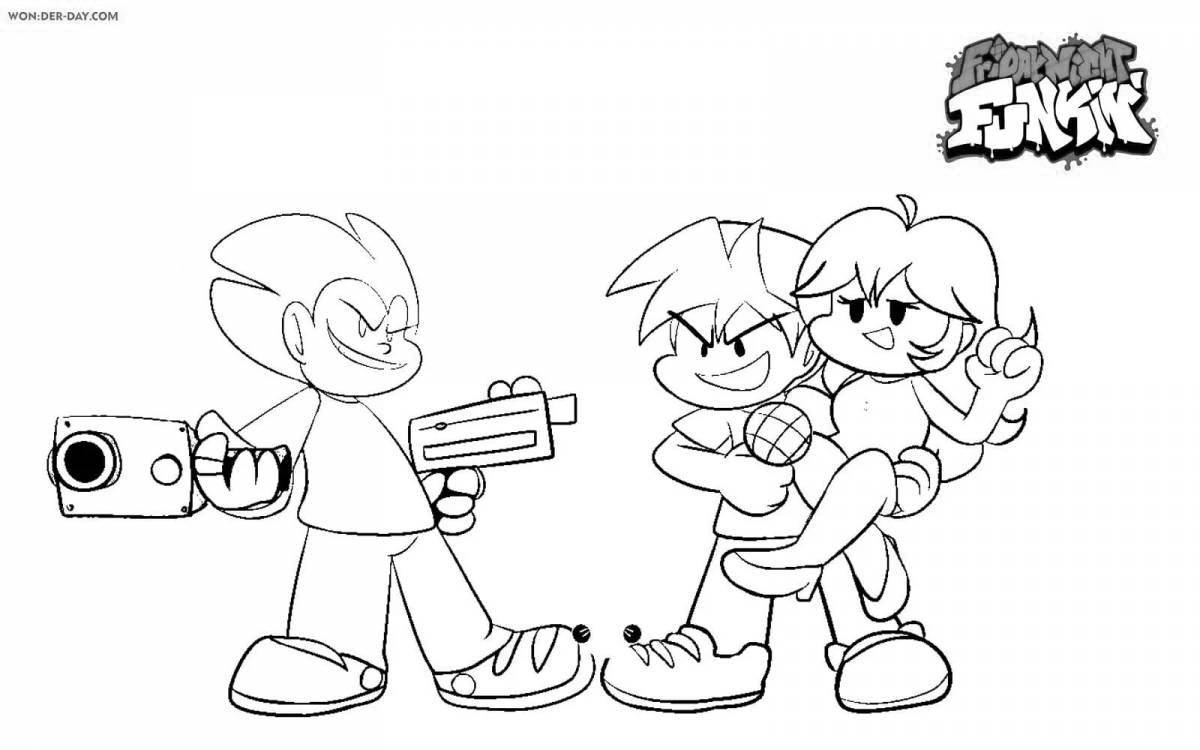 Friday night funkin' coloring book