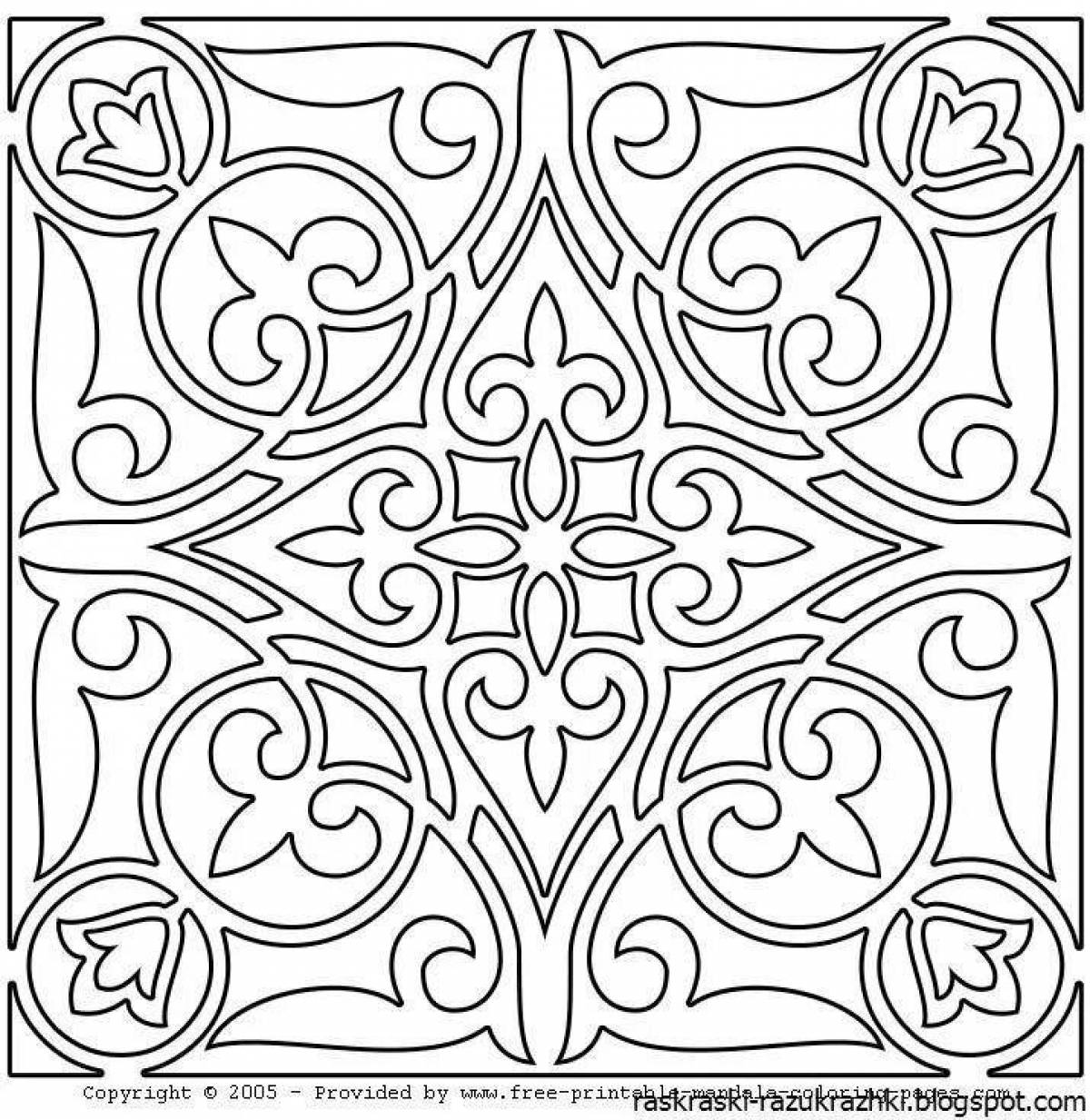 Impressive ceramic tile coloring page