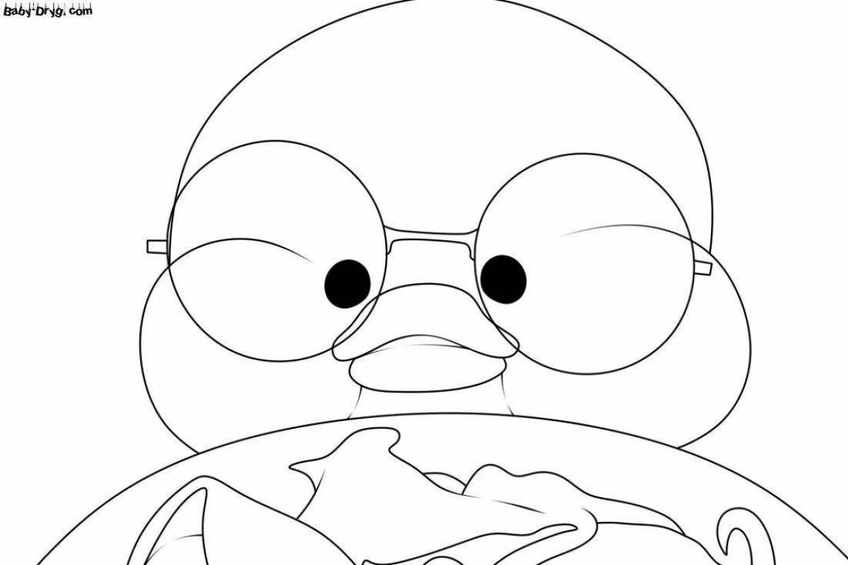 Amazing duck lala fanfan coloring page