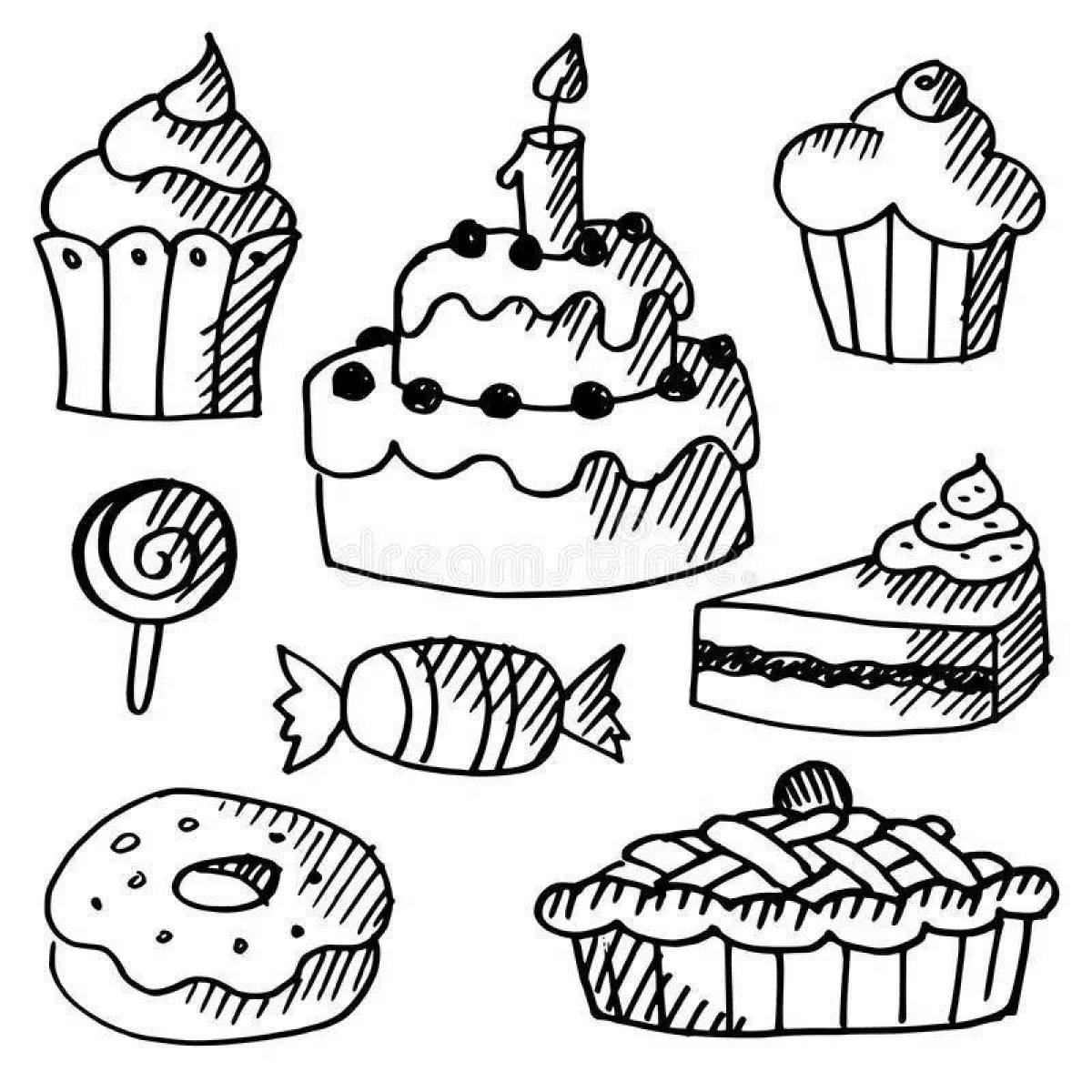 Decorative cake coloring