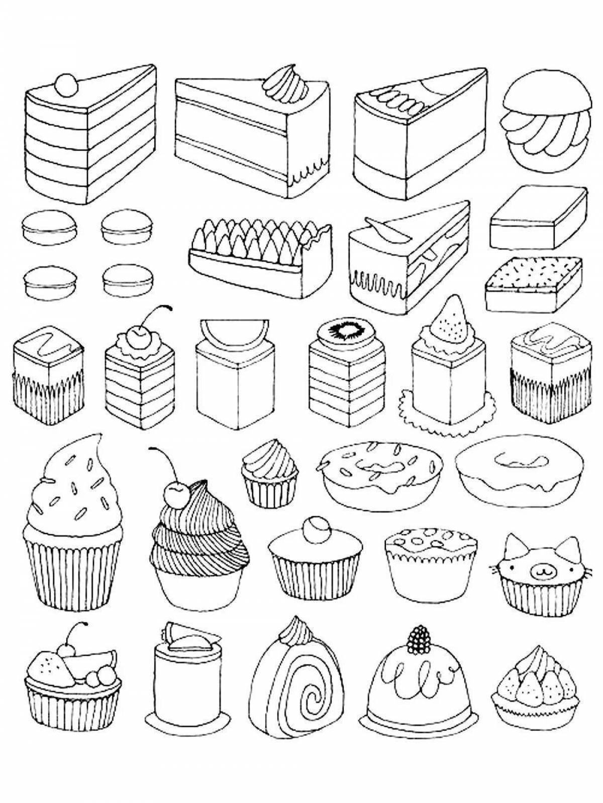 Birthday cake coloring book