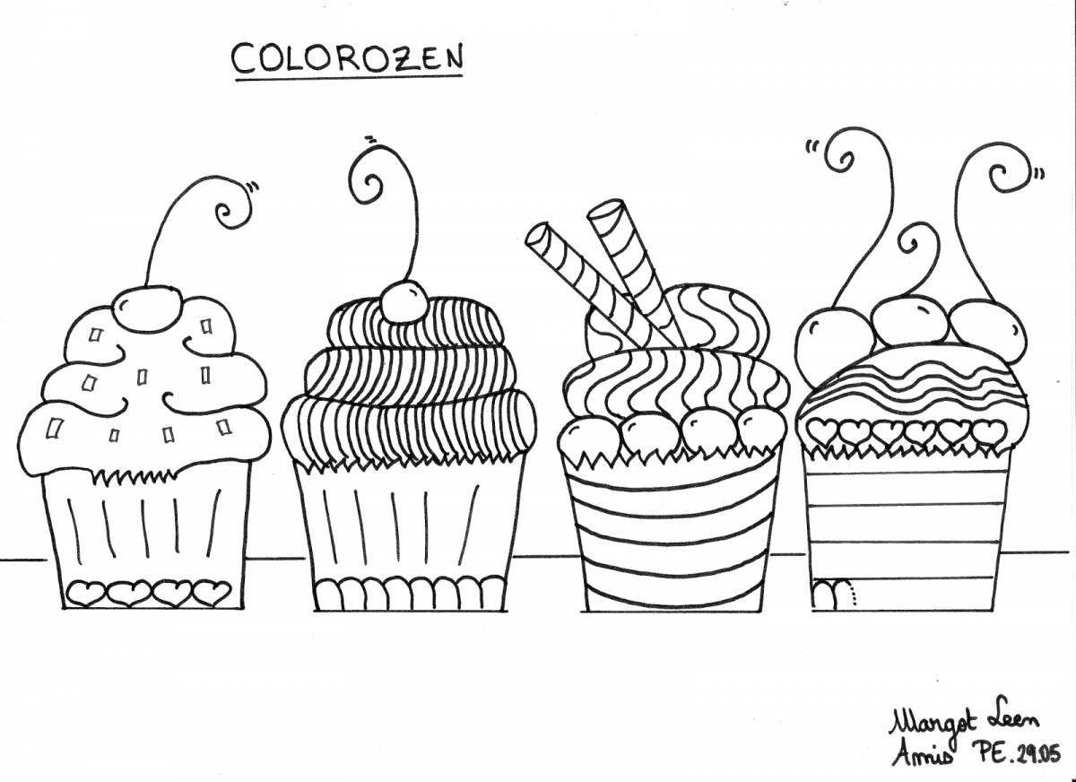Ornate cake coloring book