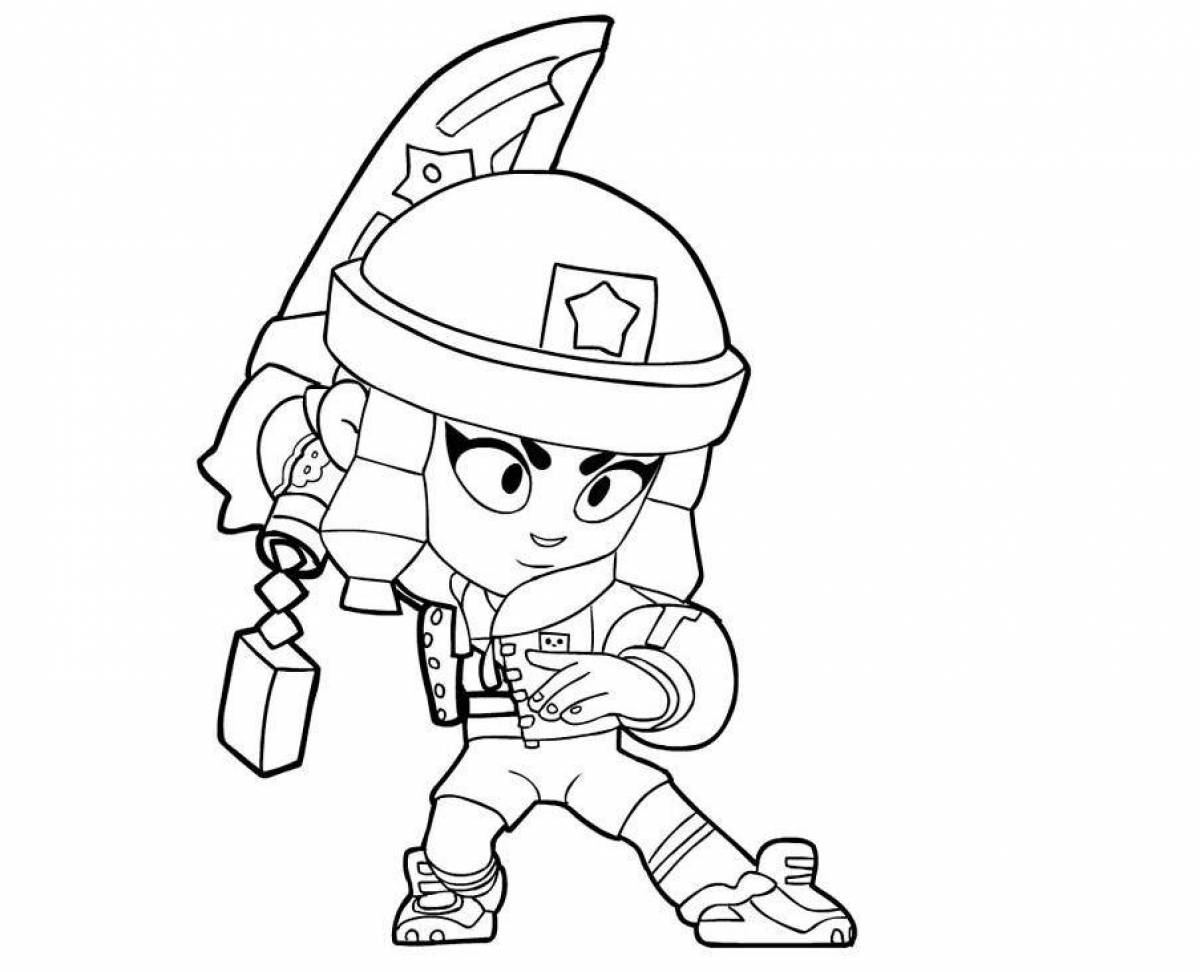 Exciting coloring gray brawl stars