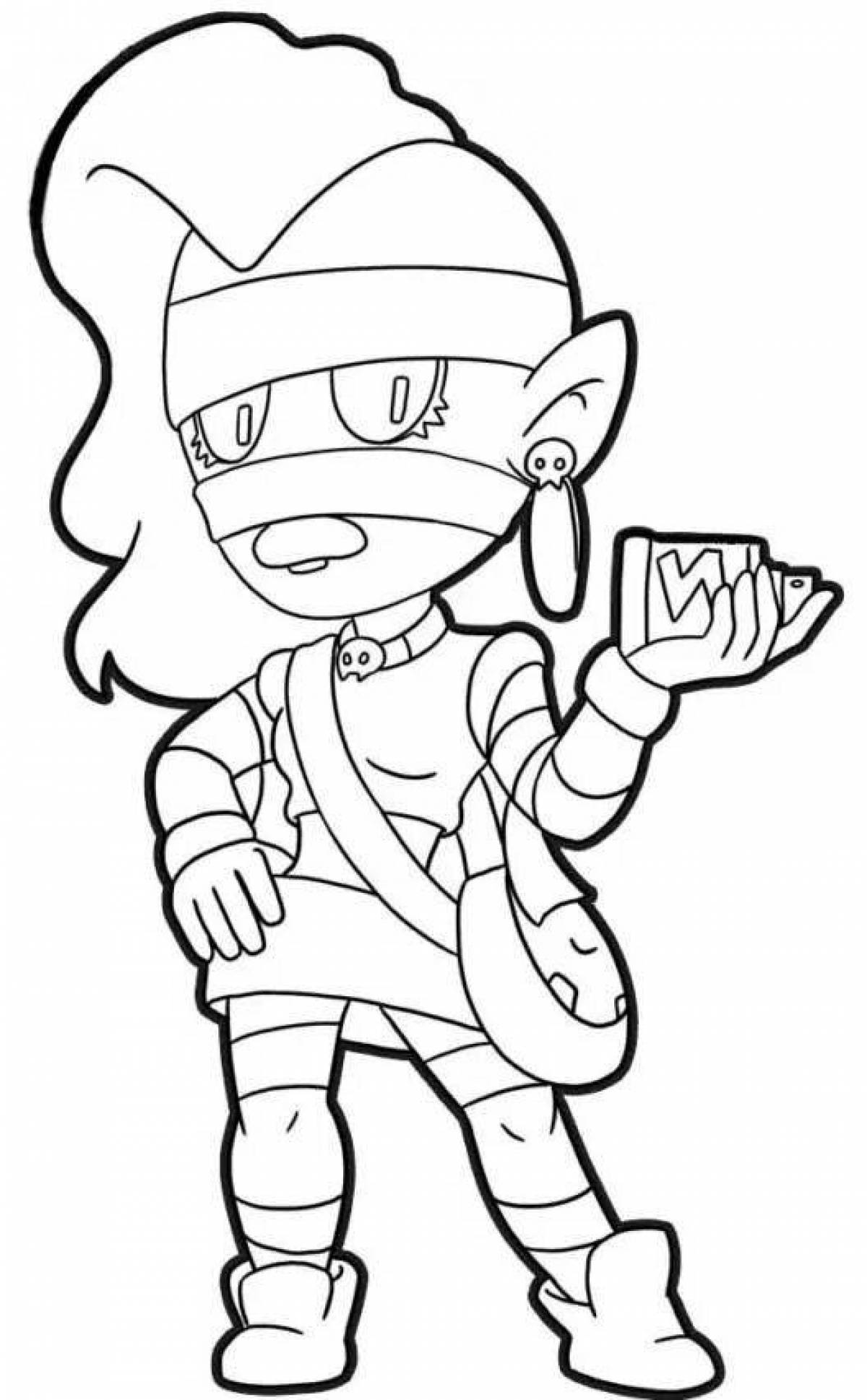 Animated gray brawl stars coloring page