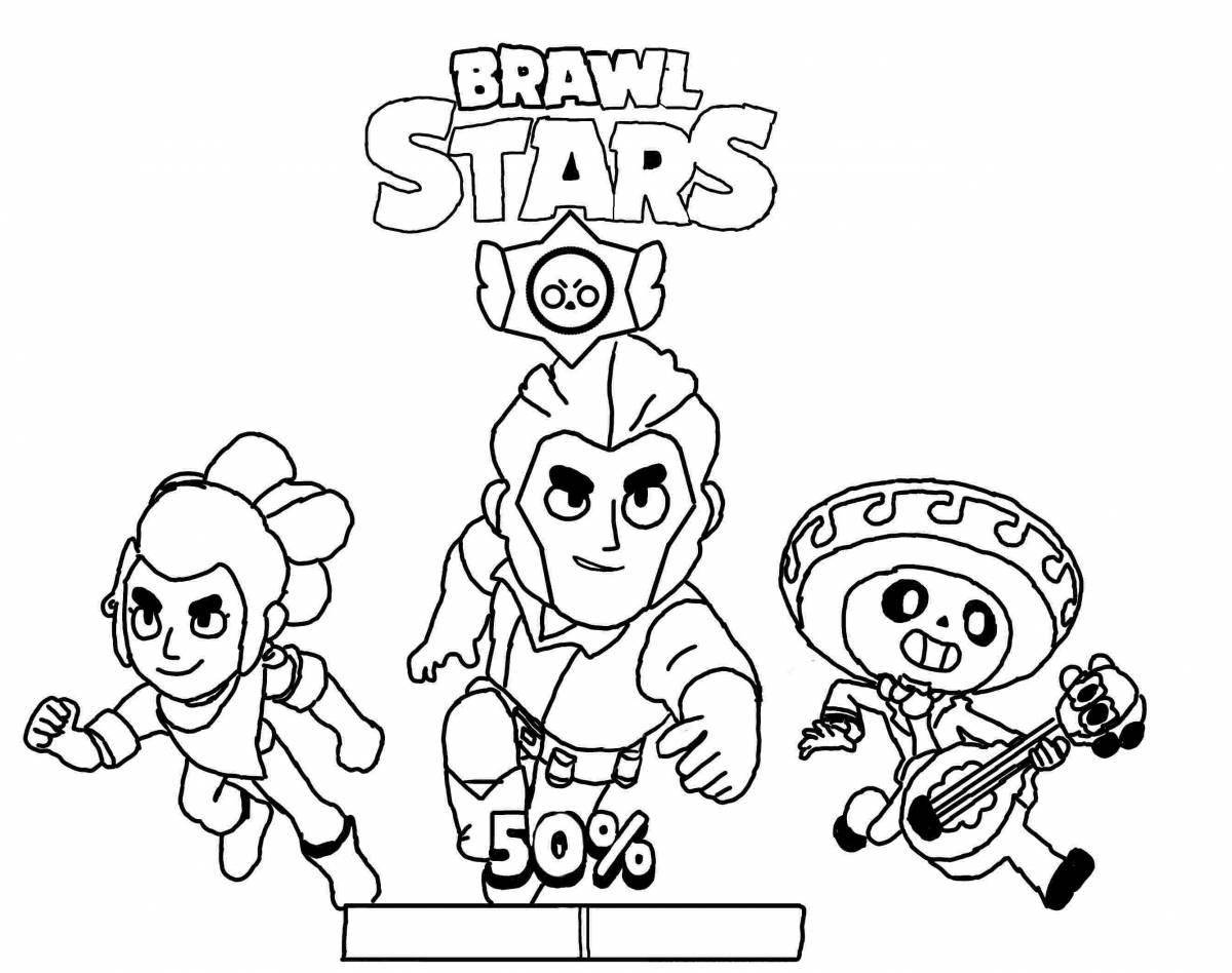 Coloring splendid gray brawl stars