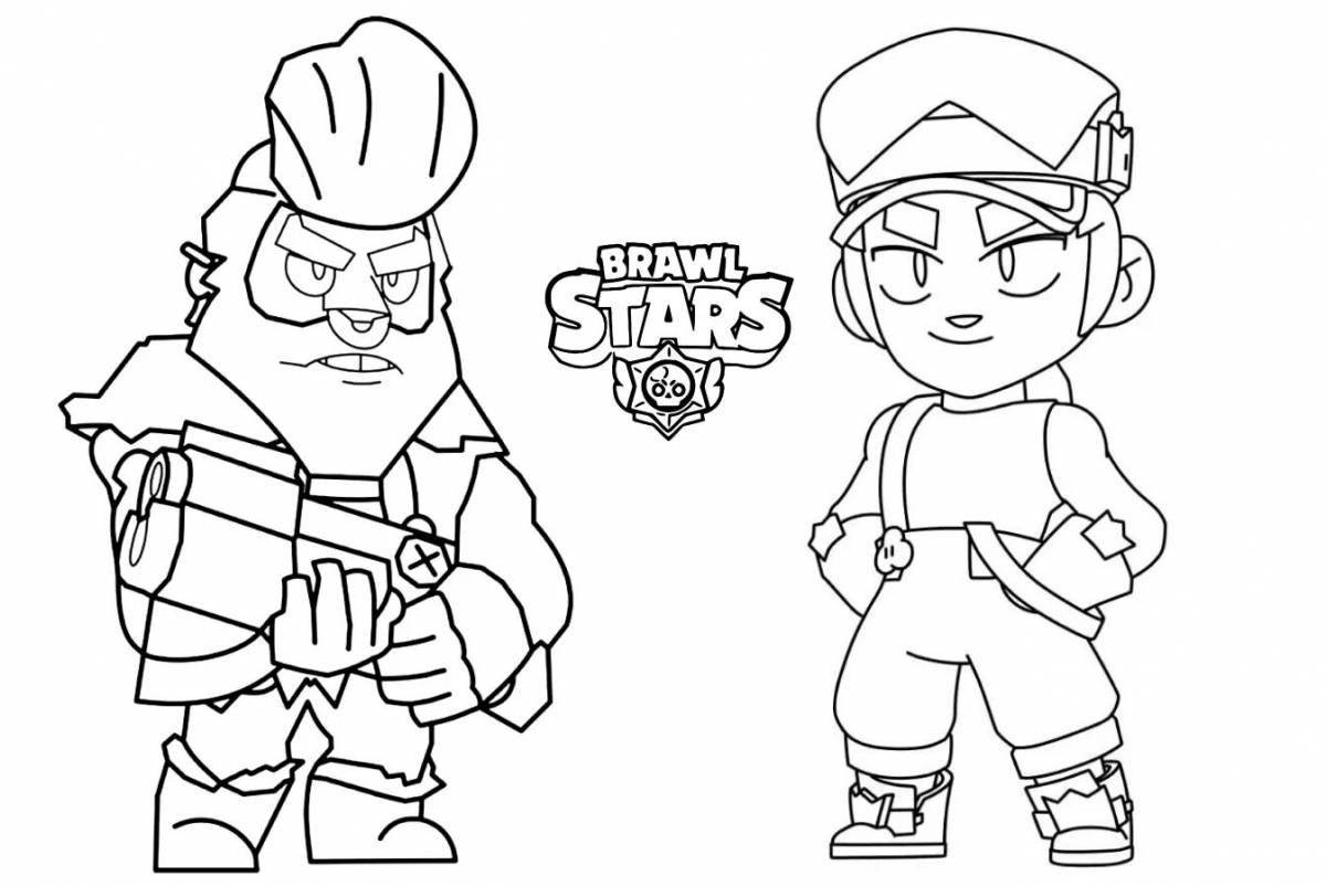 Coloring bright gray brawl stars