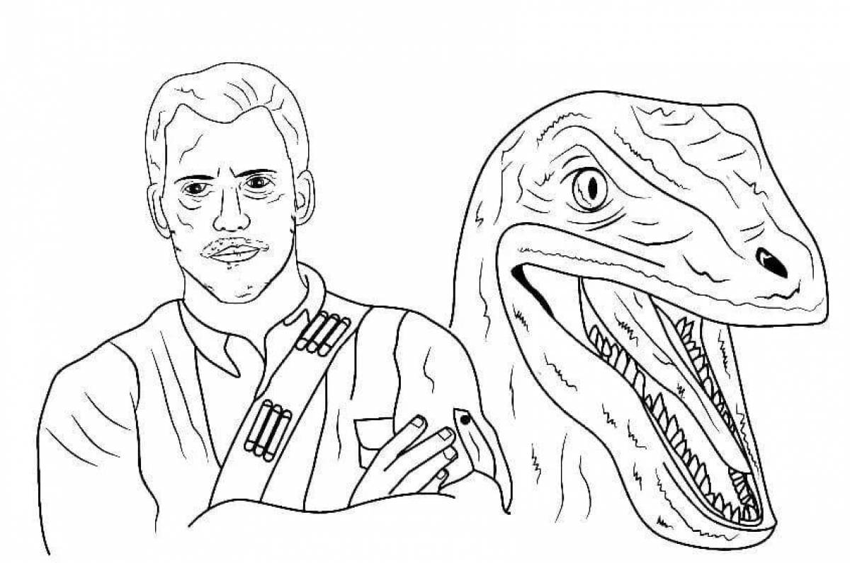 Exquisite jurassic world 3 coloring book