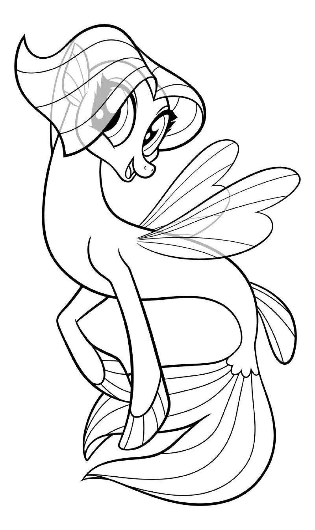 Charming coloring my little pony mermaid