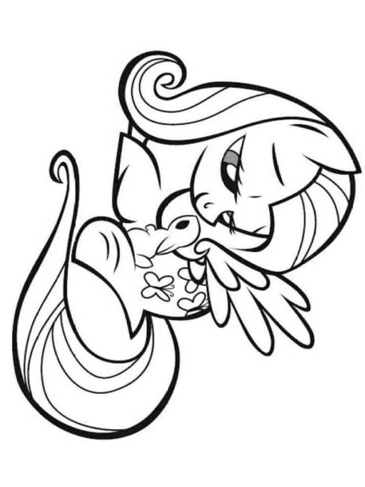 My little pony mermaid live coloring