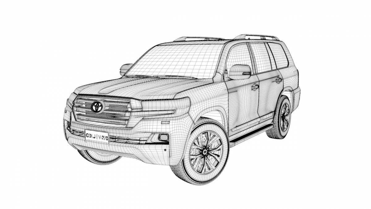 Coloring majestic toyota land cruiser 200