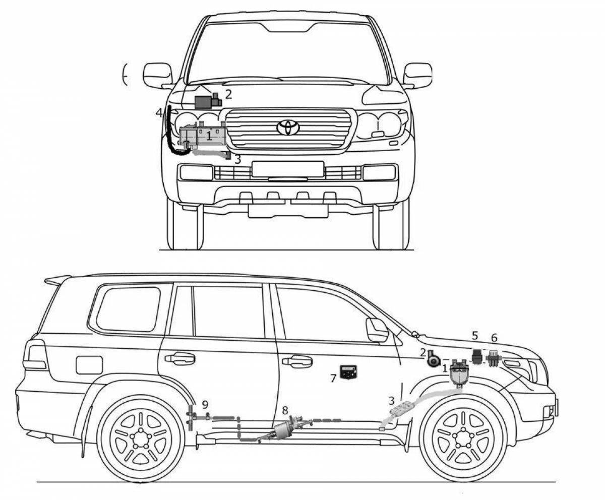 Great coloring toyota land cruiser 200