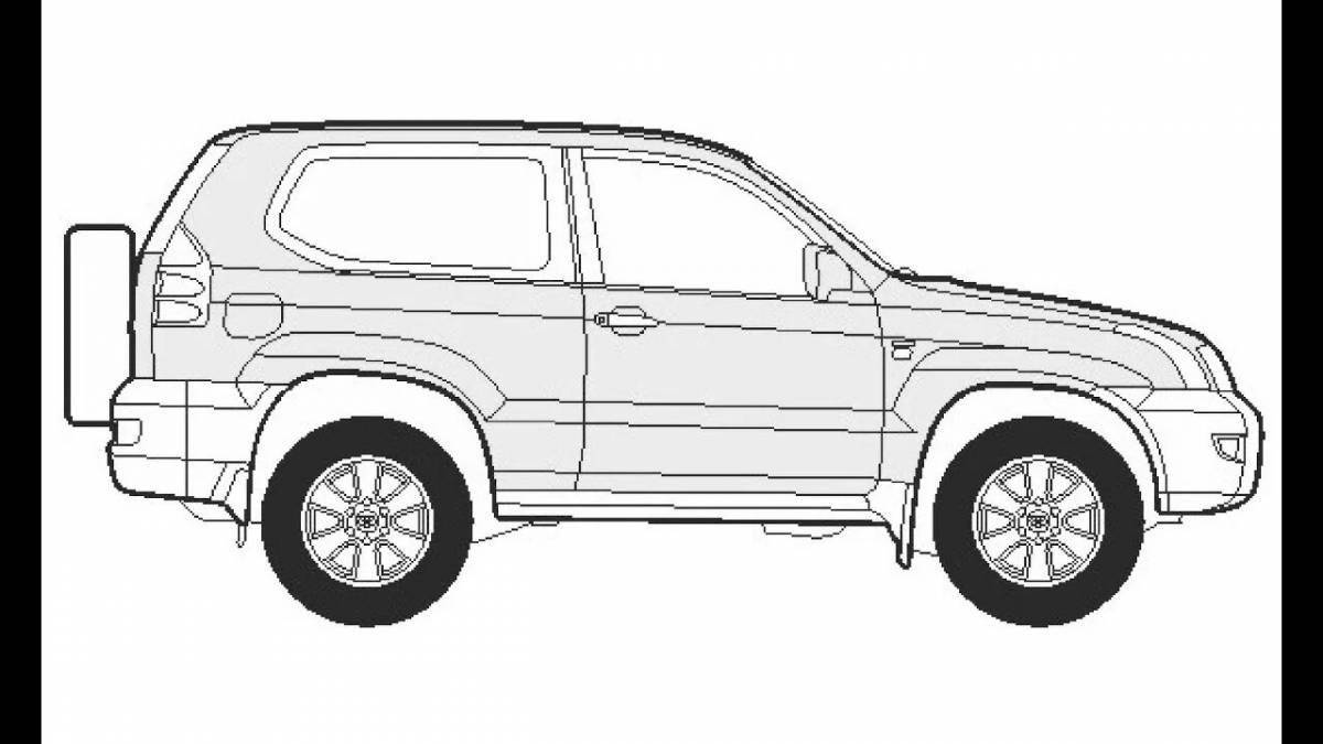 Toyota land cruiser 200 awesome coloring book