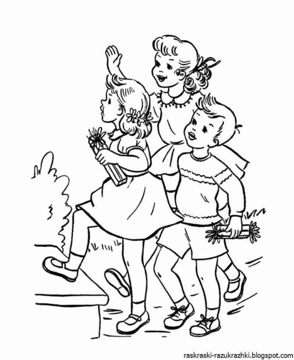 Color-frenzy me and my friends coloring page