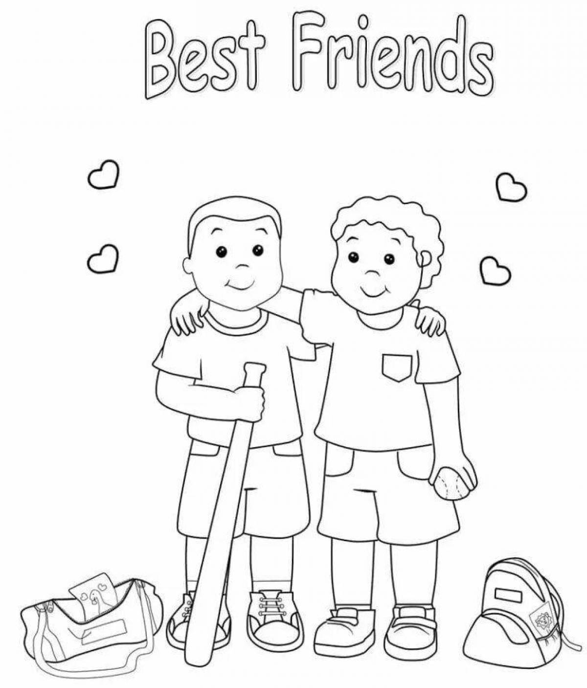 Распечатать лучшие друзья. Раскраска друзья. Раскраска Дружба. Картинки о дружбе раскраски. Мои друзья раскраска для детей.