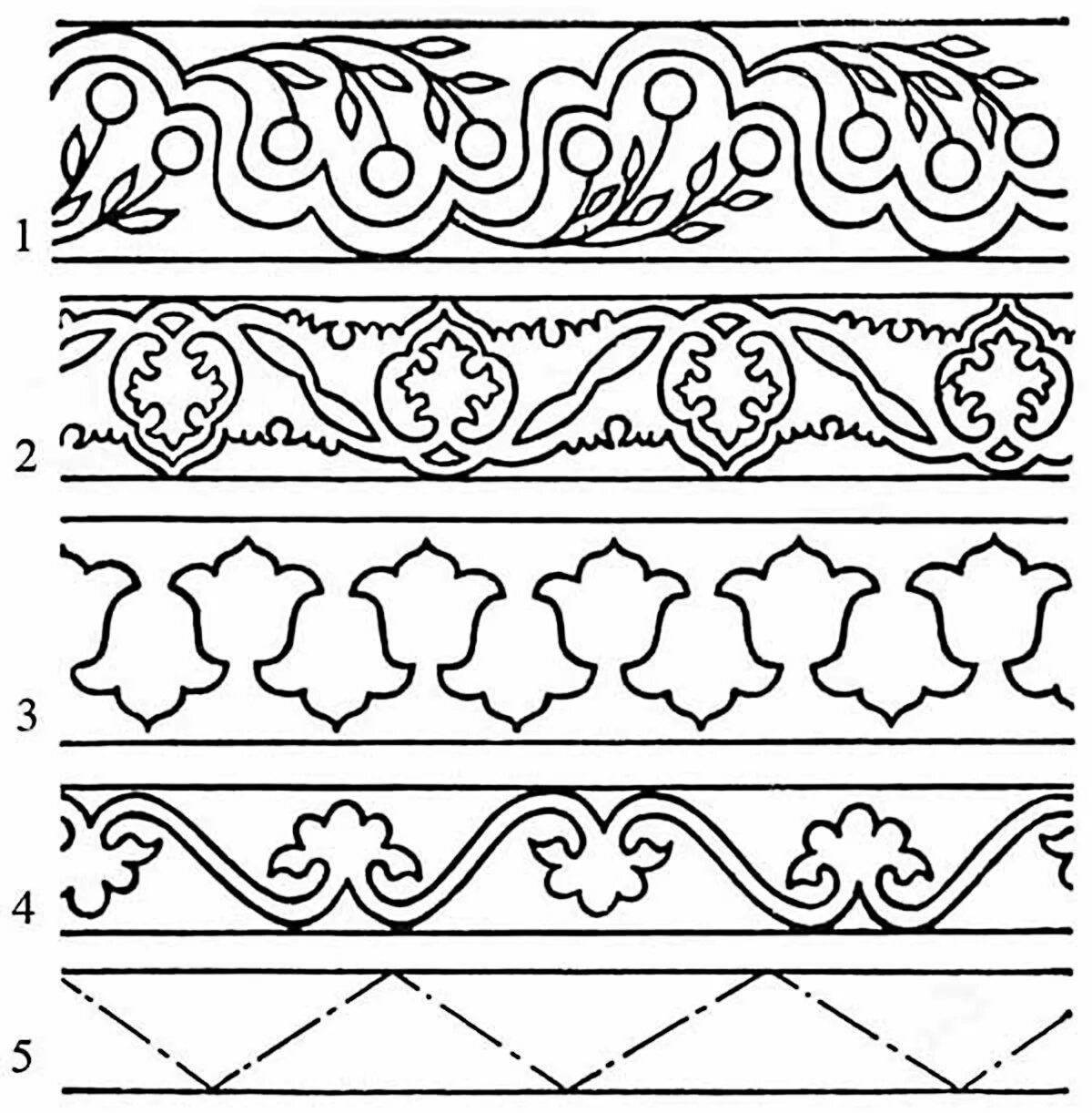 Эскиз орнамента в полосе