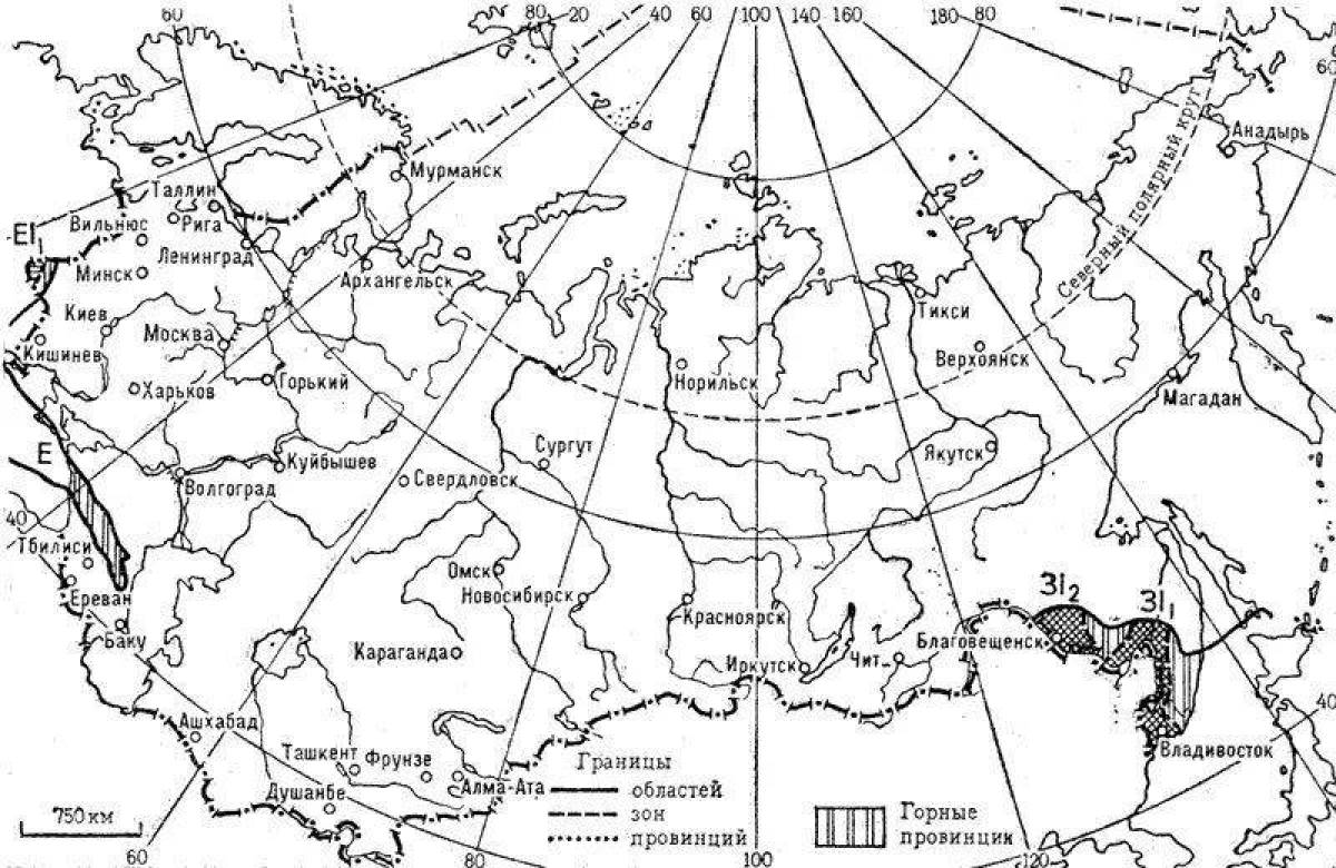 Природные зоны россии контурная карта 4 класс в хорошем качестве