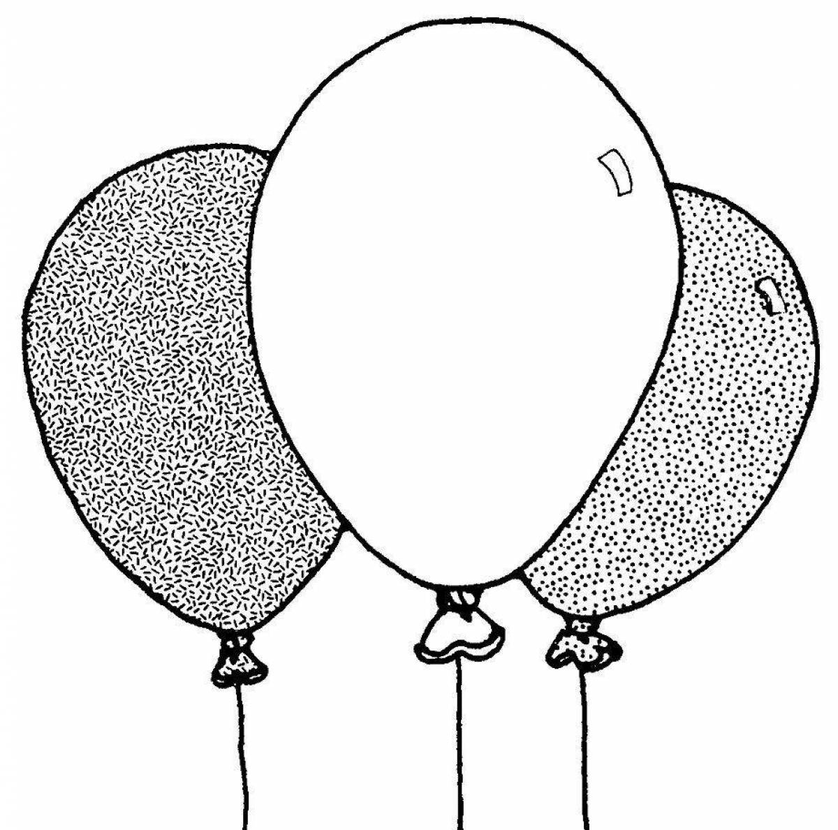 Happy birthday balloon coloring page