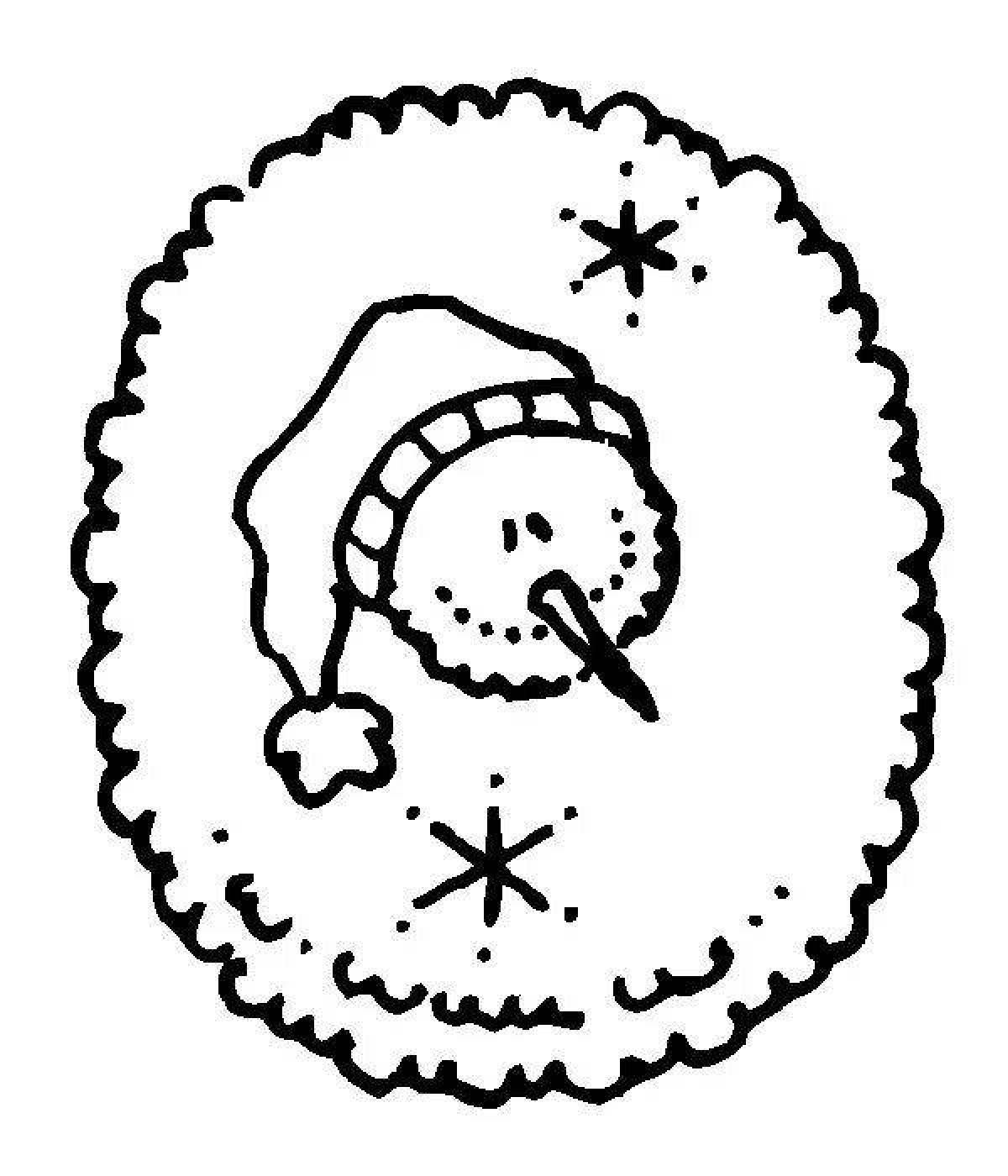 Coloring page adorable letters happy new year