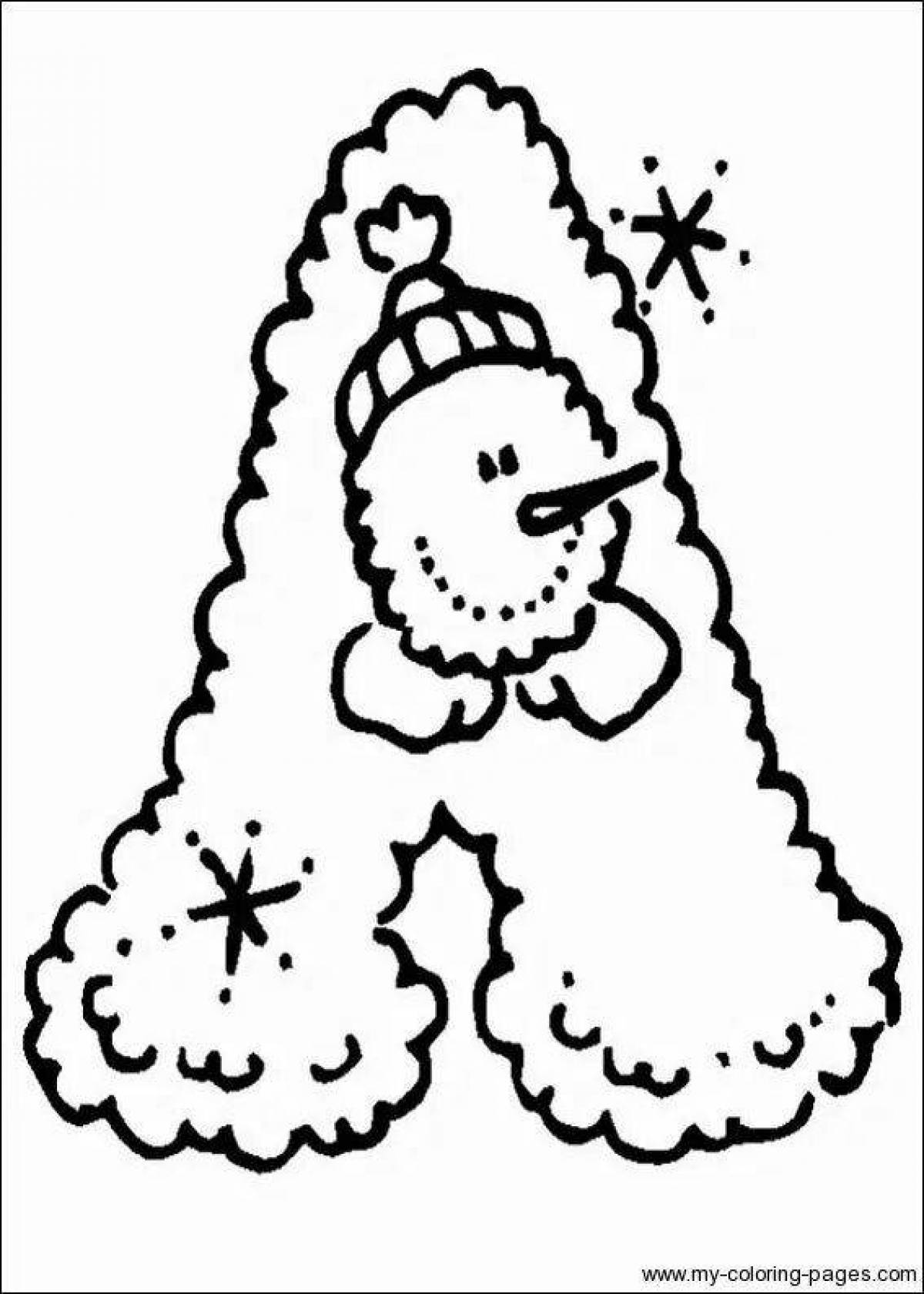Exciting coloring pages with Christmas letters