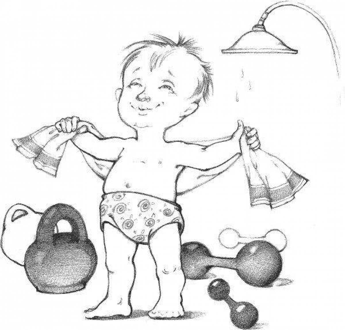 Colorful coloring for a healthy balance