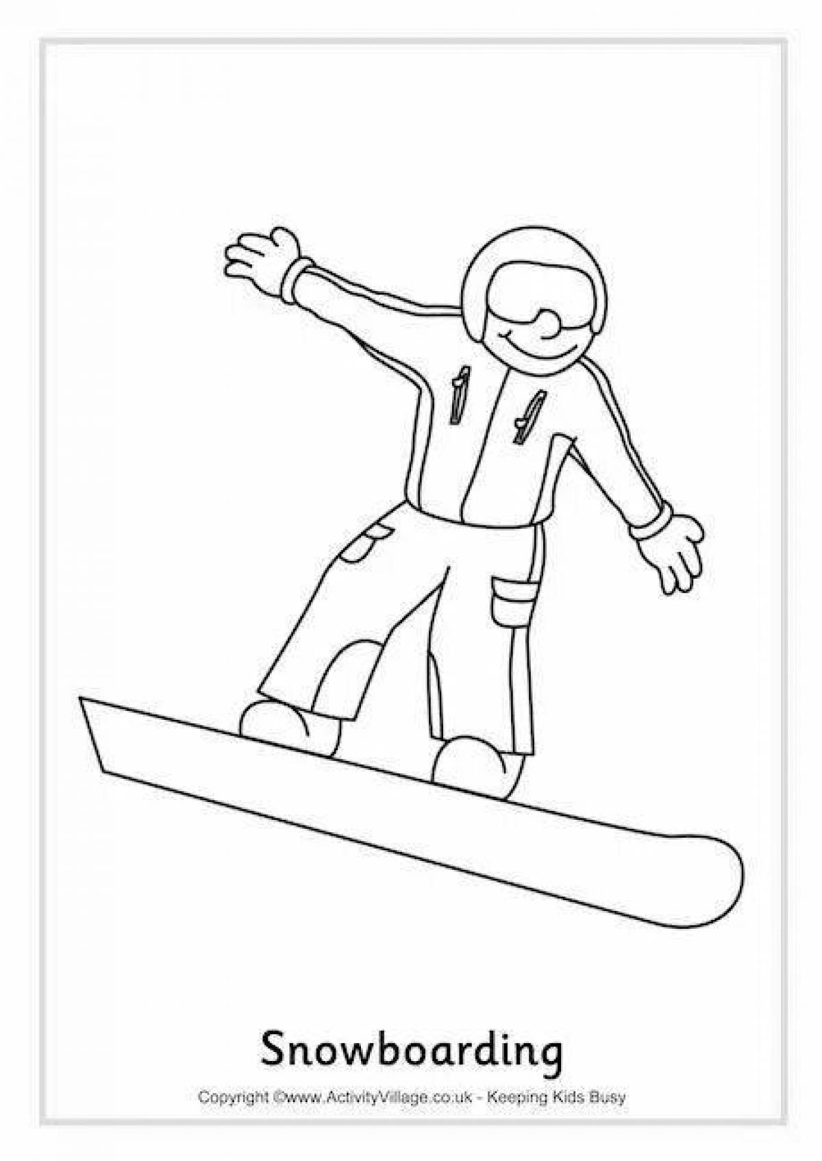Animated olympic winter sports coloring page