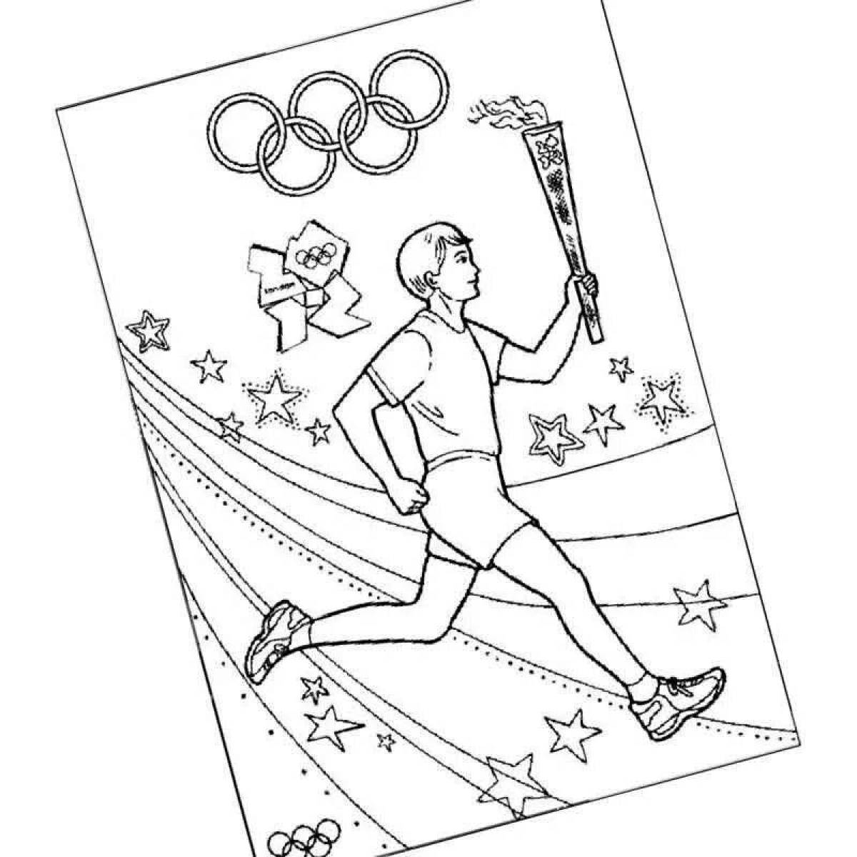 Coloring book shiny olympic winter sports