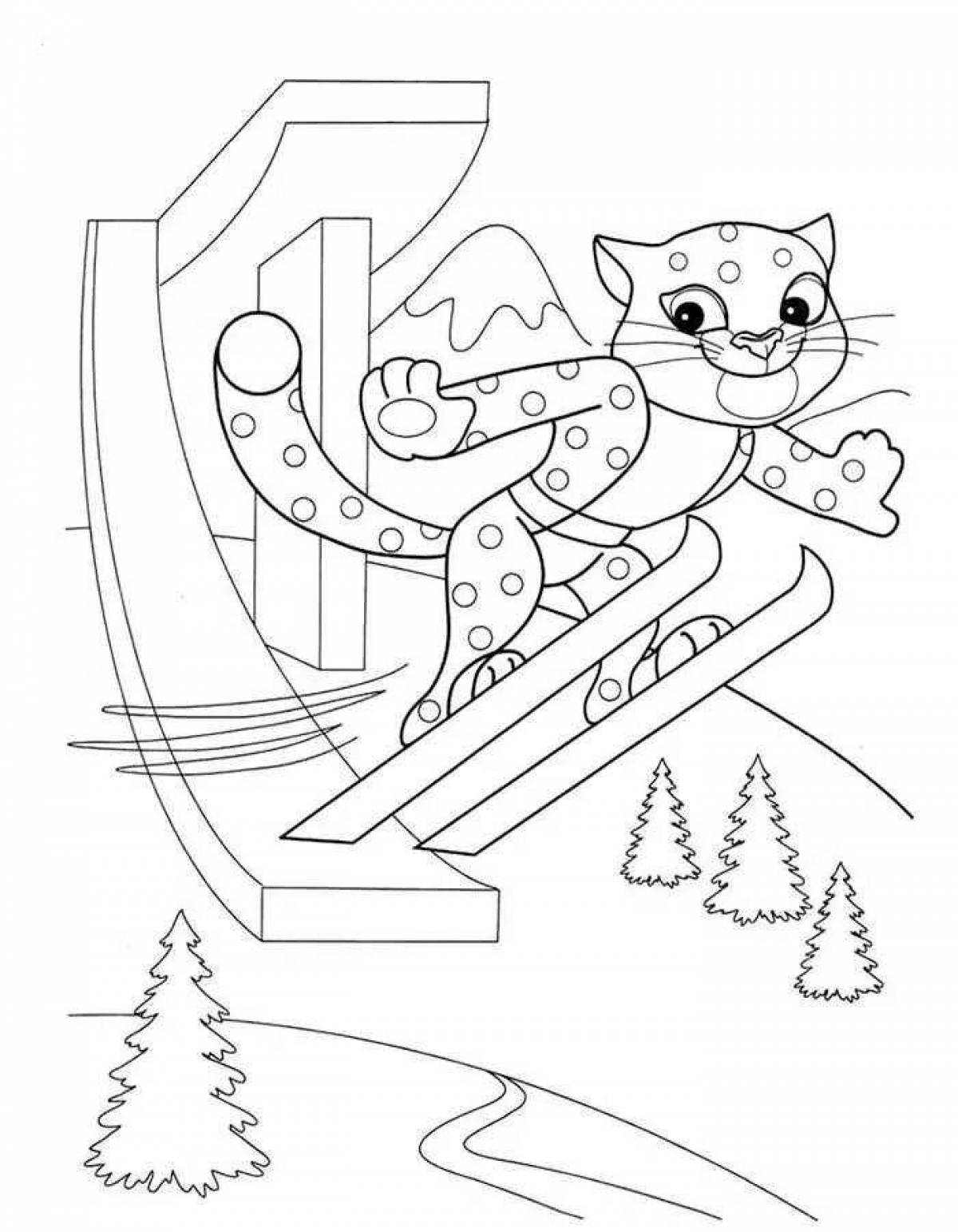 Tempting olympic winter sports coloring page