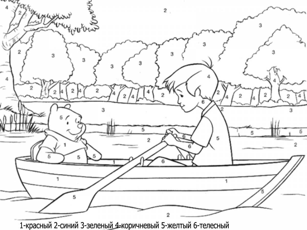 Generous coloring by numbers, black and white