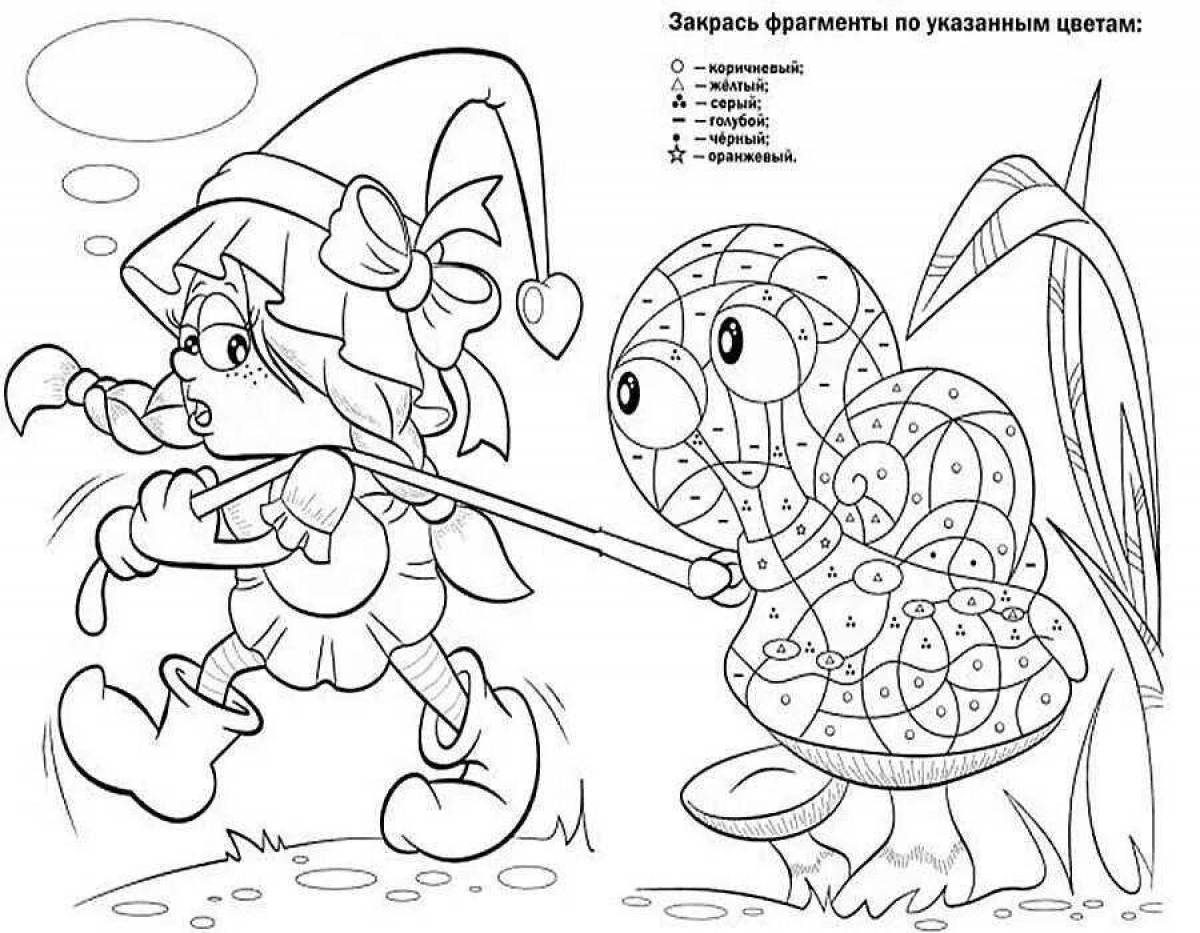 Luminous coloring by numbers black and white