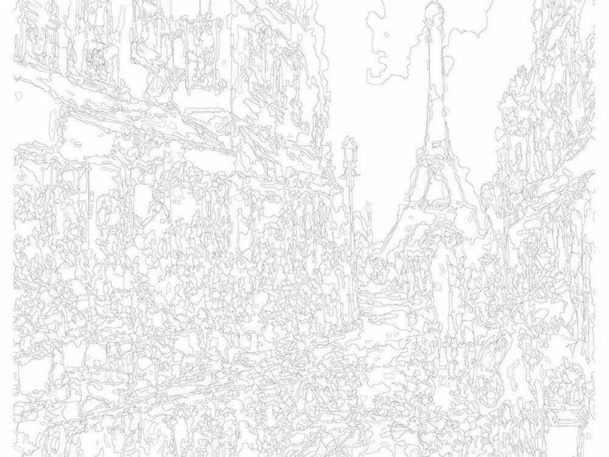 Exalted coloring by numbers black and white