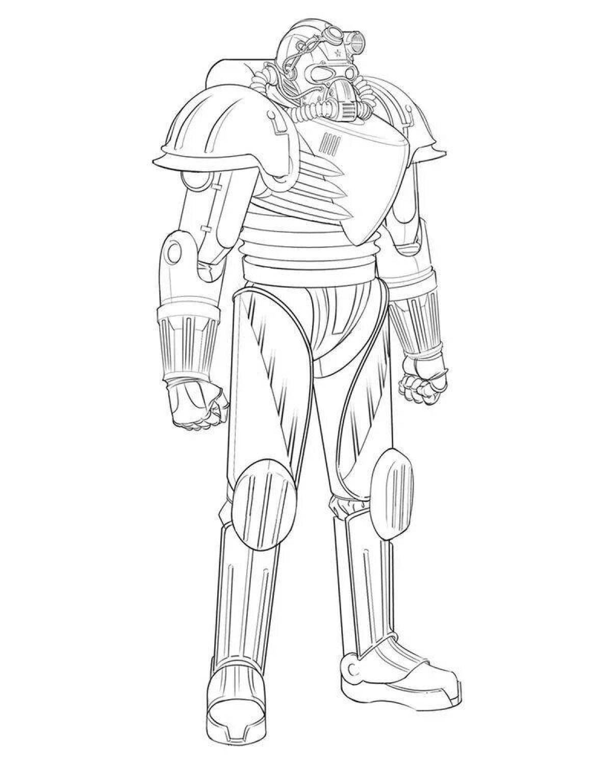 Превосходная раскраска power armor fallout 4