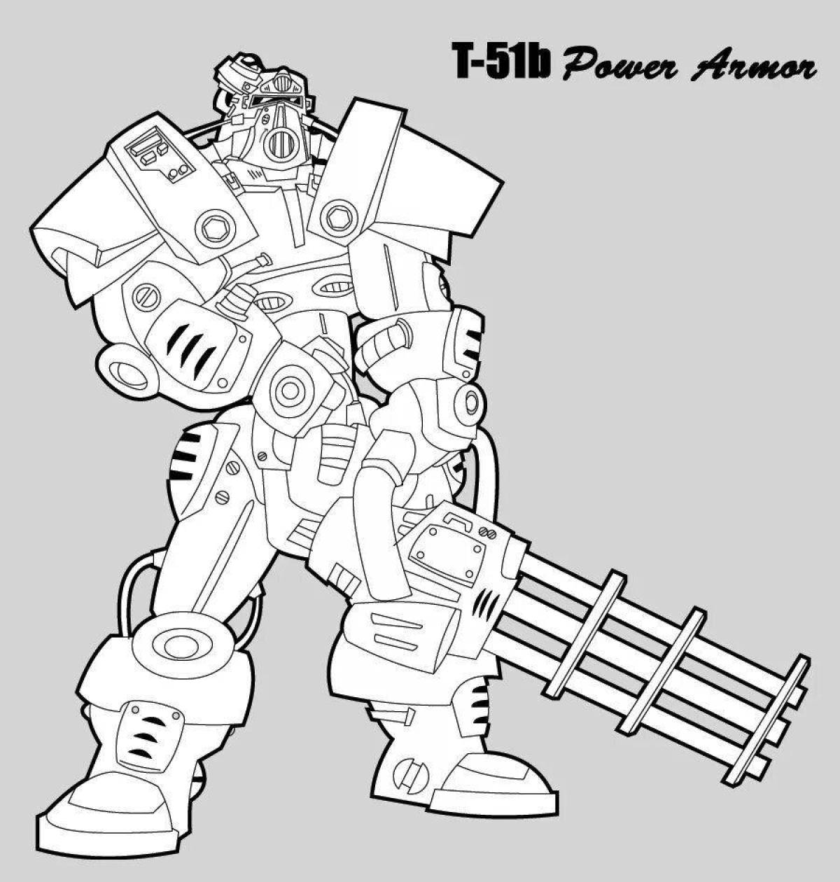 Раскраска sublime power armor fallout 4