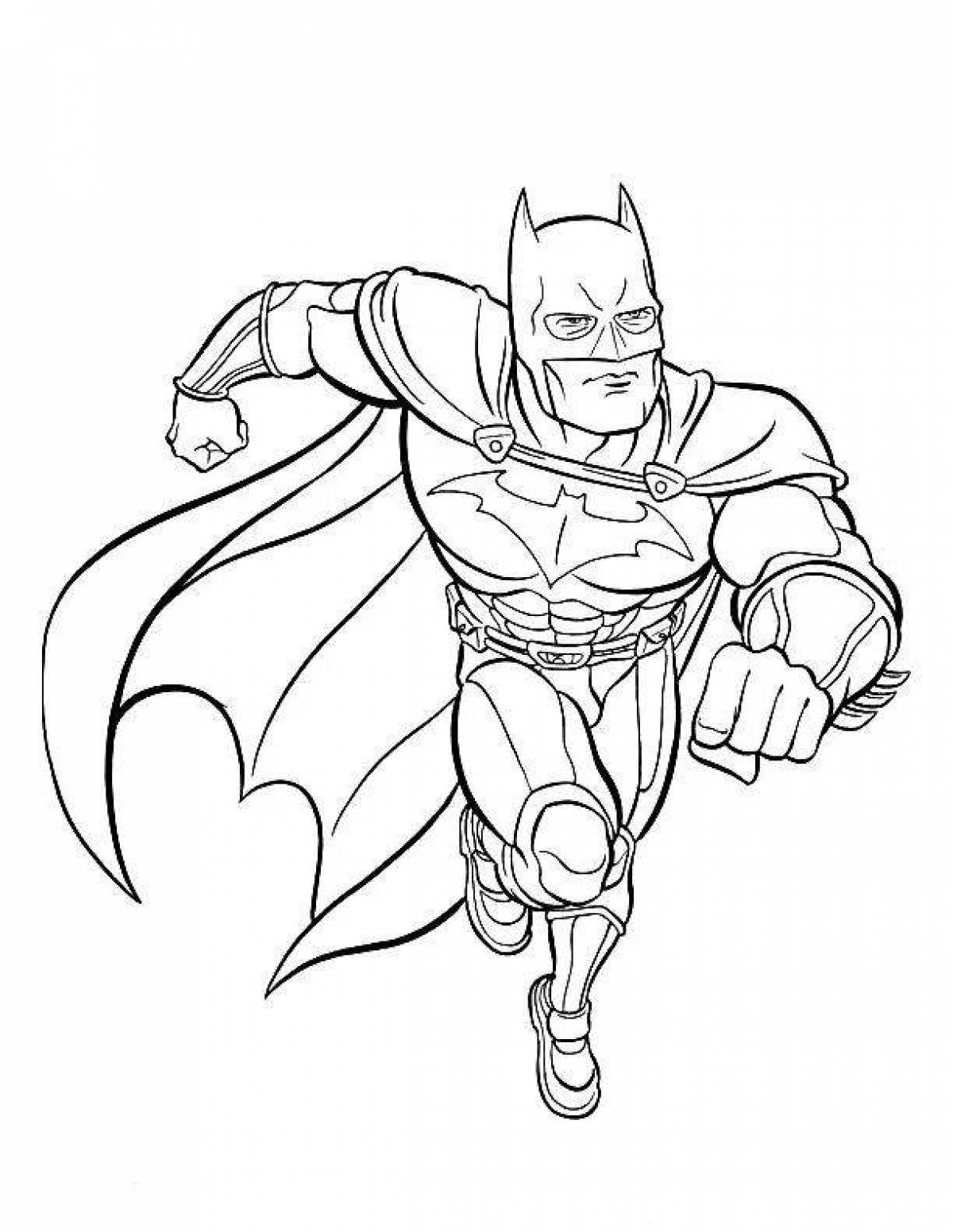 Coloring page dazzling batman and spider-man