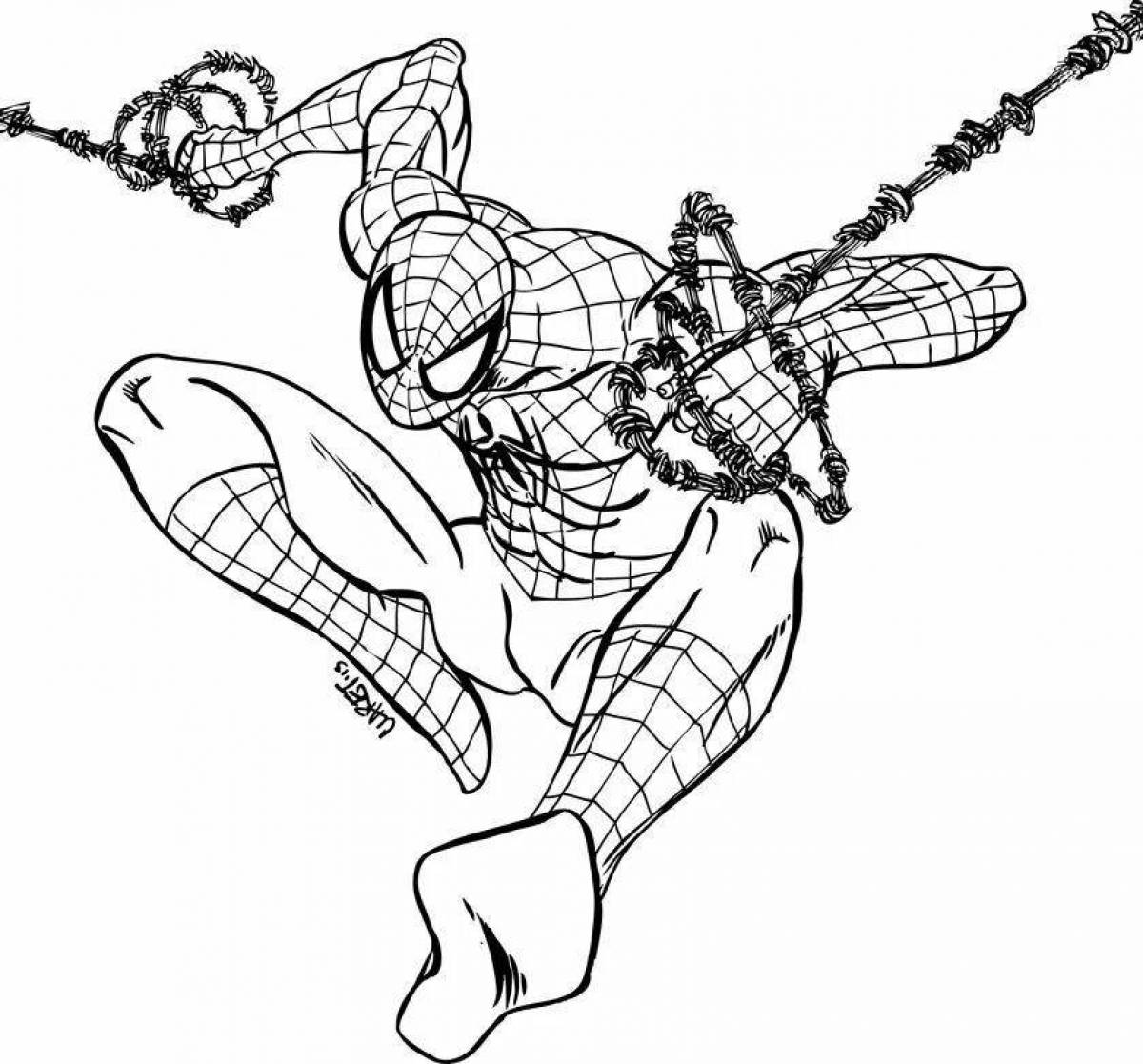 Awesome batman and spiderman coloring pages