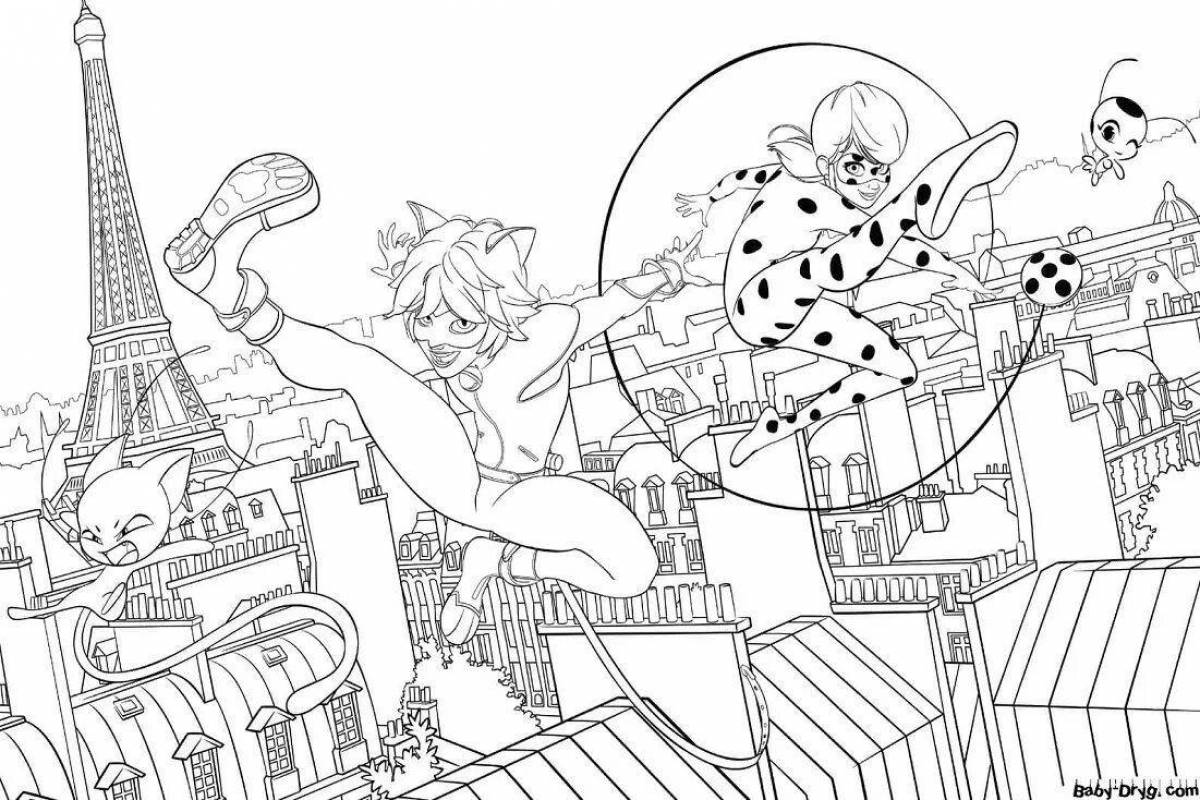 Cute ladybug coloring page